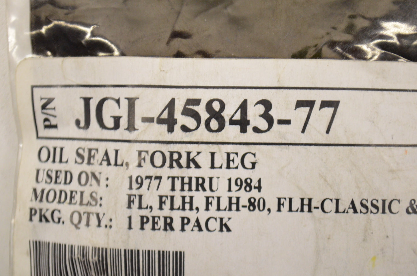 James Gaskets JGI-45843-77, DS-173420 Fork Seal NOS