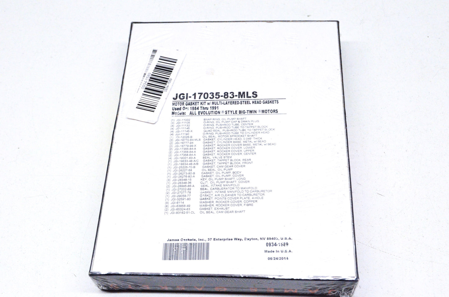 New James Gaskets Motor Gasket Kit w/ Multi-Layered-Steel Head Gaskets NOS
