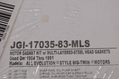 New James Gaskets Motor Gasket Kit w/ Multi-Layered-Steel Head Gaskets NOS