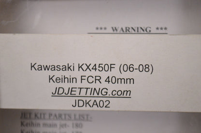 Jet Kit 06-08 Kawasaki KX450F NOS