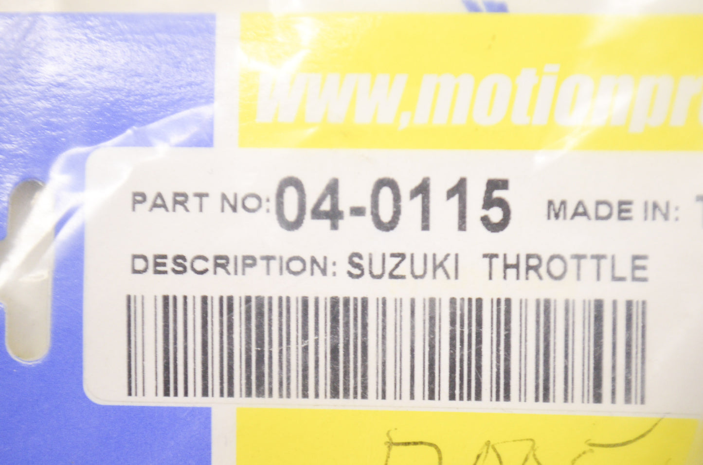 New Motion Pro Throttle Cable Suzuki NOS