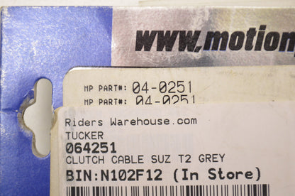 Motion Pro 04-0251, 64251 T2 Clutch Cable Suzuki NOS