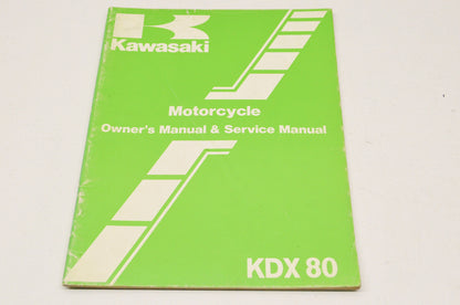 OEM Kawasaki 99920-1293-01 Owner's & Service Manual KDX80C2