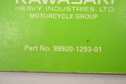 OEM Kawasaki 99920-1293-01 Owner's & Service Manual KDX80C2