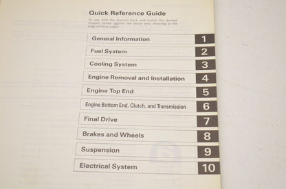 OEM Kawasaki 99920-1365-01 Owner's & Service Manual KX500C1