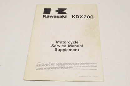 OEM Kawasaki 99924-1136-51 Service Manual Supplement KDX200E