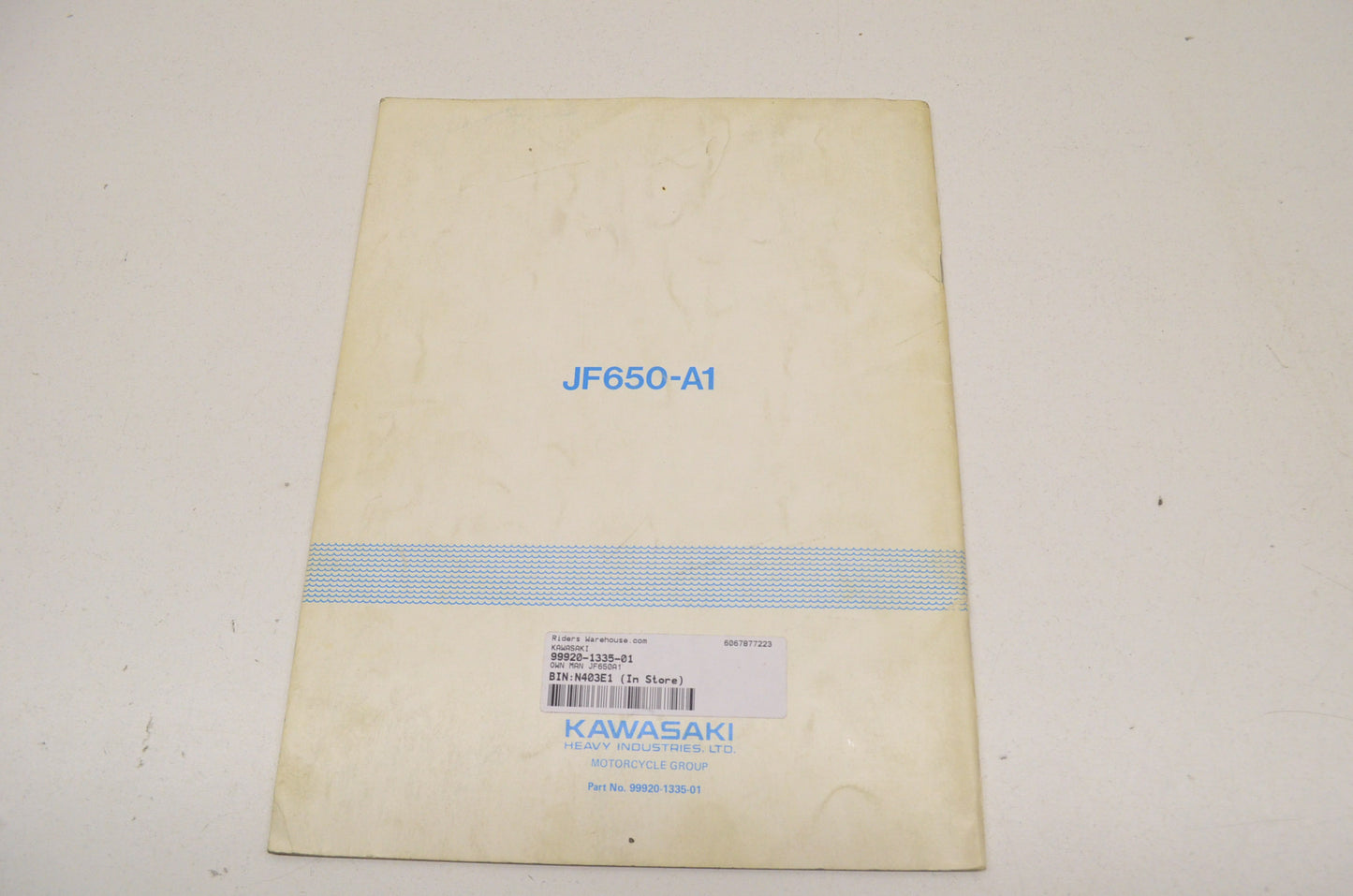 OEM Kawasaki 99920-1335-01 Owner's Manual JF650A1