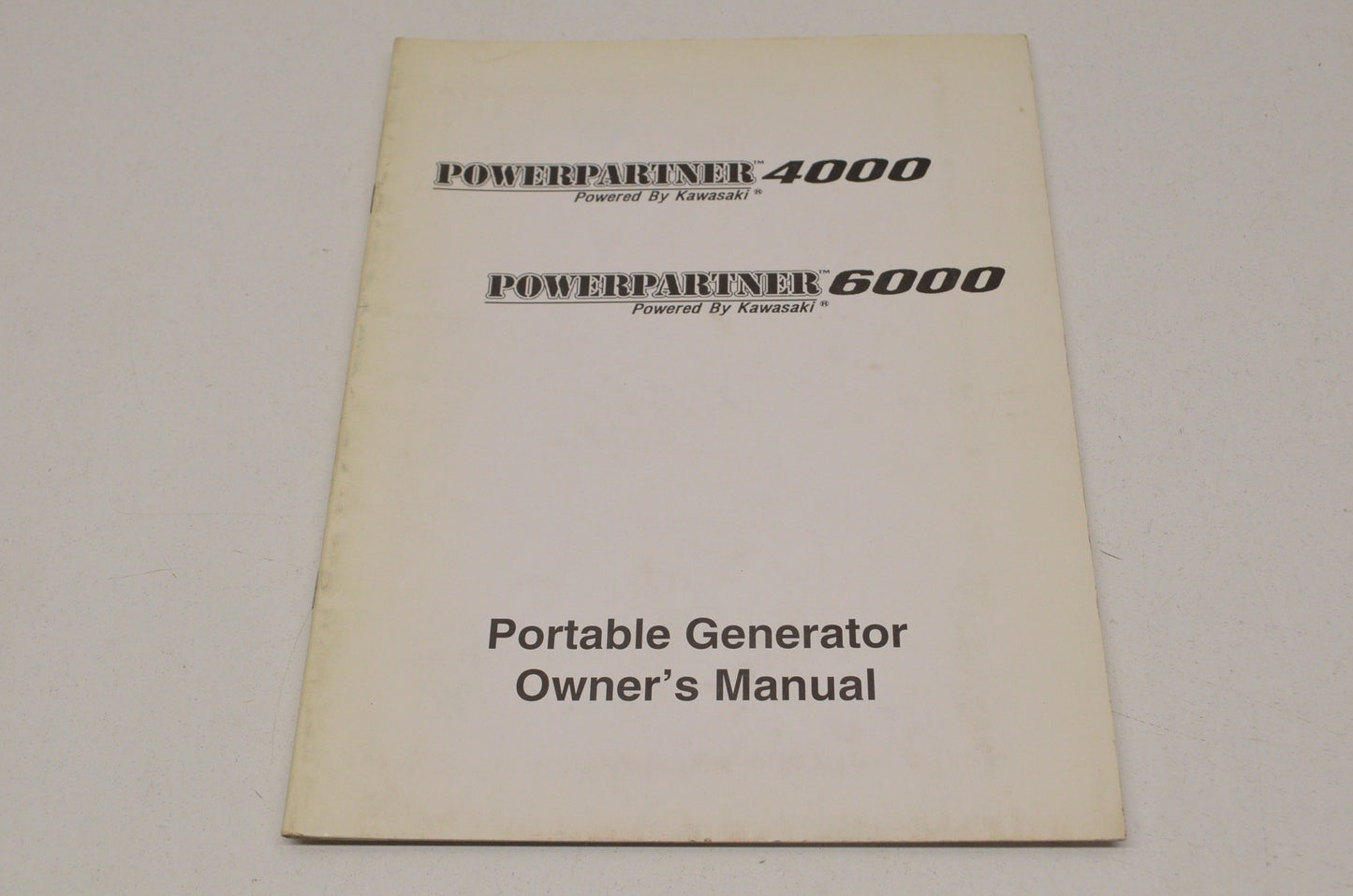 OEM Kawasaki 99964-0060-01 Owner's Manual PP4000/6000