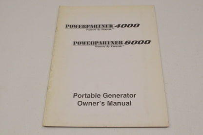 OEM Kawasaki 99964-0060-01 Owner's Manual PP4000/6000
