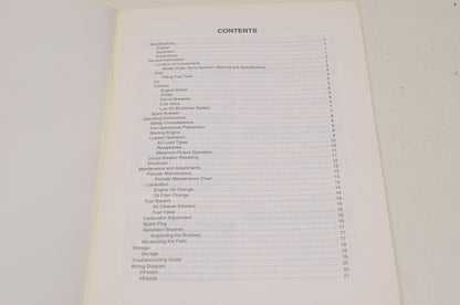 OEM Kawasaki 99964-0060-01 Owner's Manual PP4000/6000