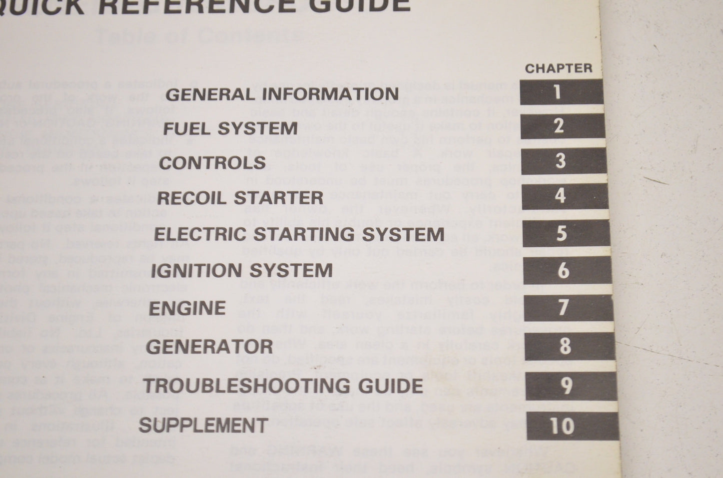 OEM Kawasaki Workshop Manual GA1800A, GA2300A, GA3200A, GA3200AS