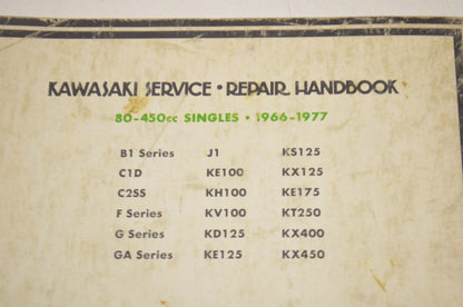 Kawasaki 66-77 80-450cc Singles Service Repair Handbook