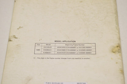 OEM Kawasaki 99924-1116-51 Service Manual Supplement KX12/25/50