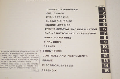 OEM Kawasaki Service Manual Supplement 83-84 KLT250