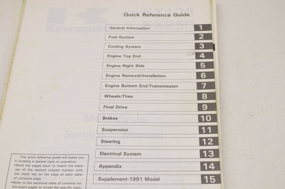 OEM Kawasaki 99924-1131-02 Service Manual KX125H1/250H1