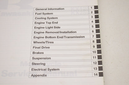 OEM Kawasaki 99924-1244-01 Service Manual KX125/250L