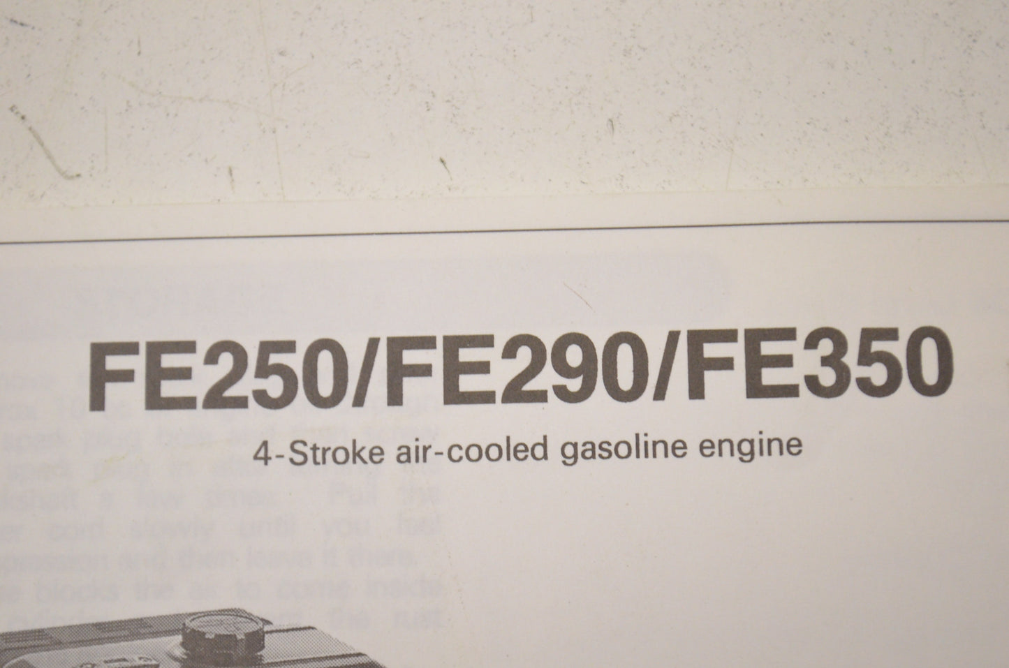 Owner's Manual FE250/FE290/FE350