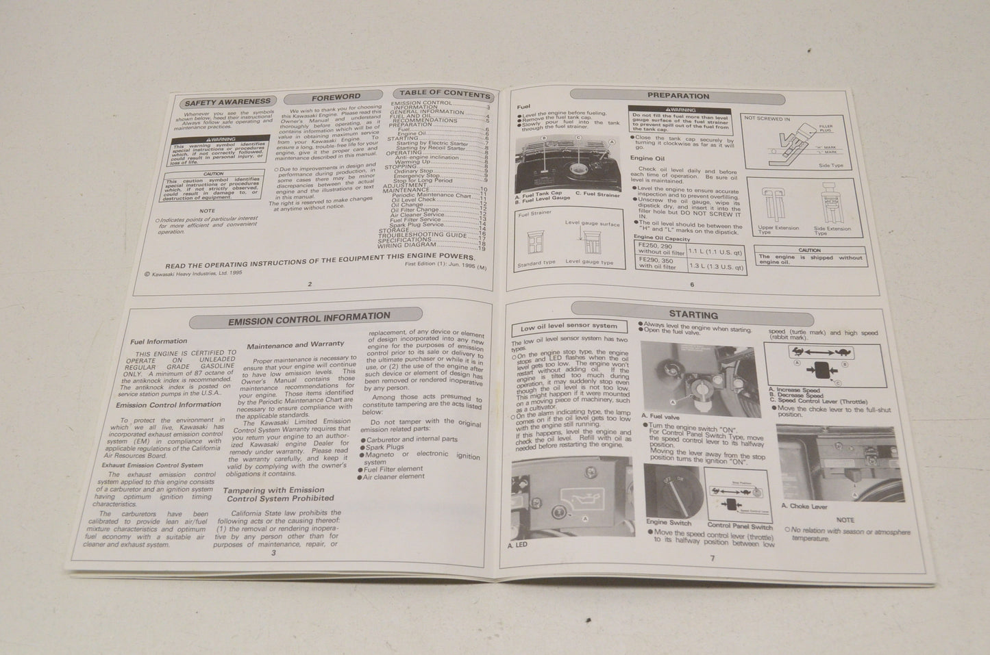 Owner's Manual FE250/FE290/FE350