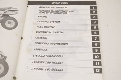 OEM Suzuki 99500-24014-01E Service Manual LT500R 1987-90