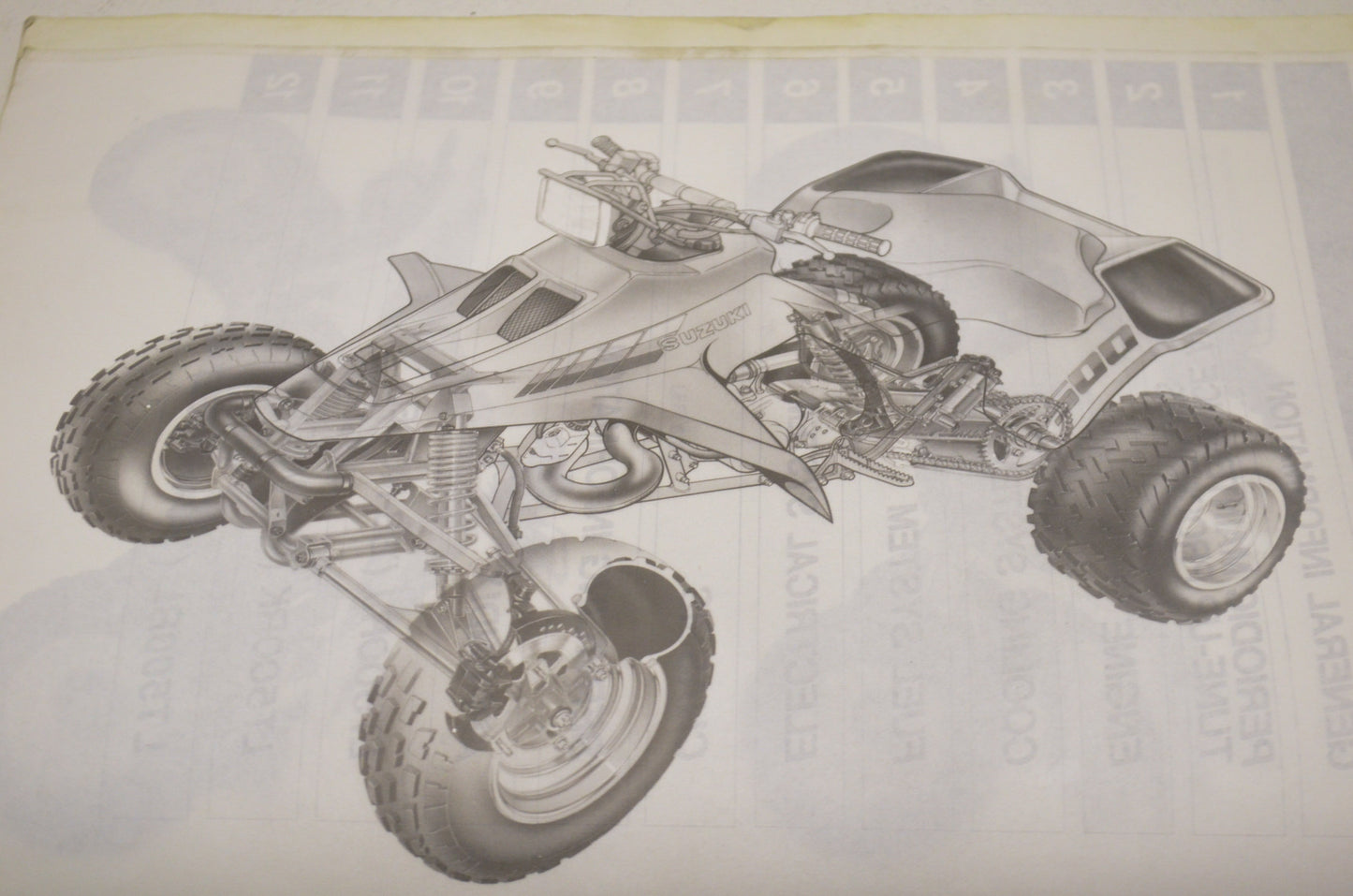 OEM Suzuki 99500-24014-01E Service Manual LT500R 1987-90