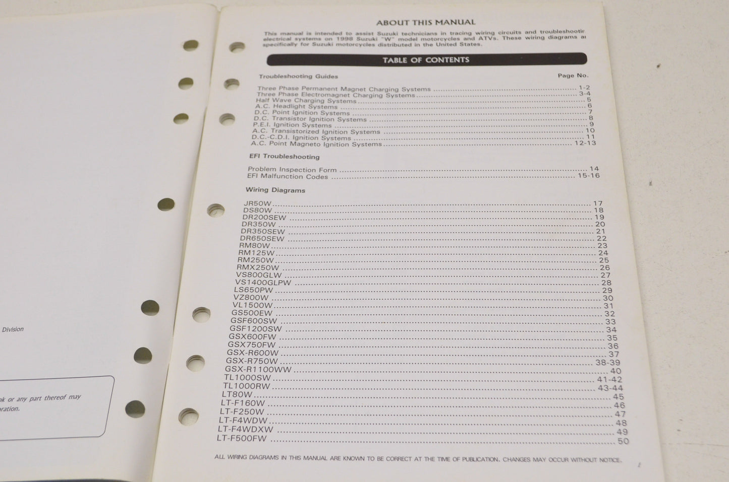 OEM Suzuki 99923-13981 Motorcycle & ATV Wiring Diagrams & Troubleshooting Guides