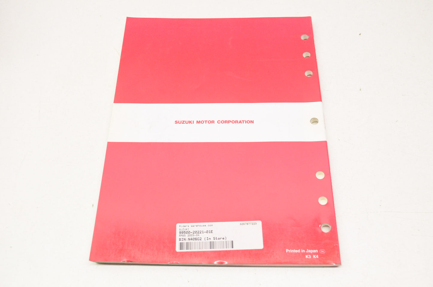 OEM Suzuki 99500-20221-01E Service Manual RM65 2003-04