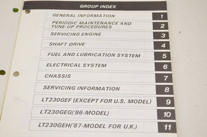 OEM Suzuki Service Manual LT230GE