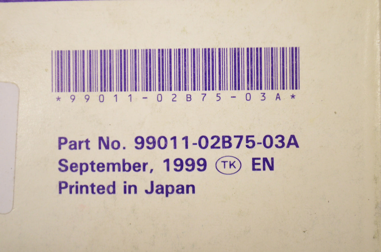 OEM Suzuki 99011-02B75-03A Owner's Manual RM80Y 2000