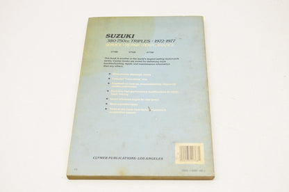 Clymer Suzuki 72-77 380-750cc Triples Service Repair Performance Manual