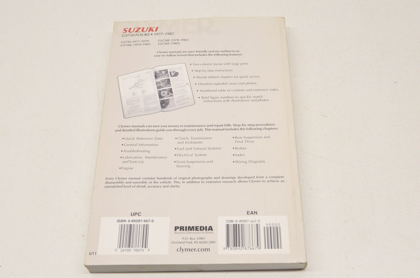 Clymer Suzuki 77-82 GS750 Fours Service Repair Maintenance Manual
