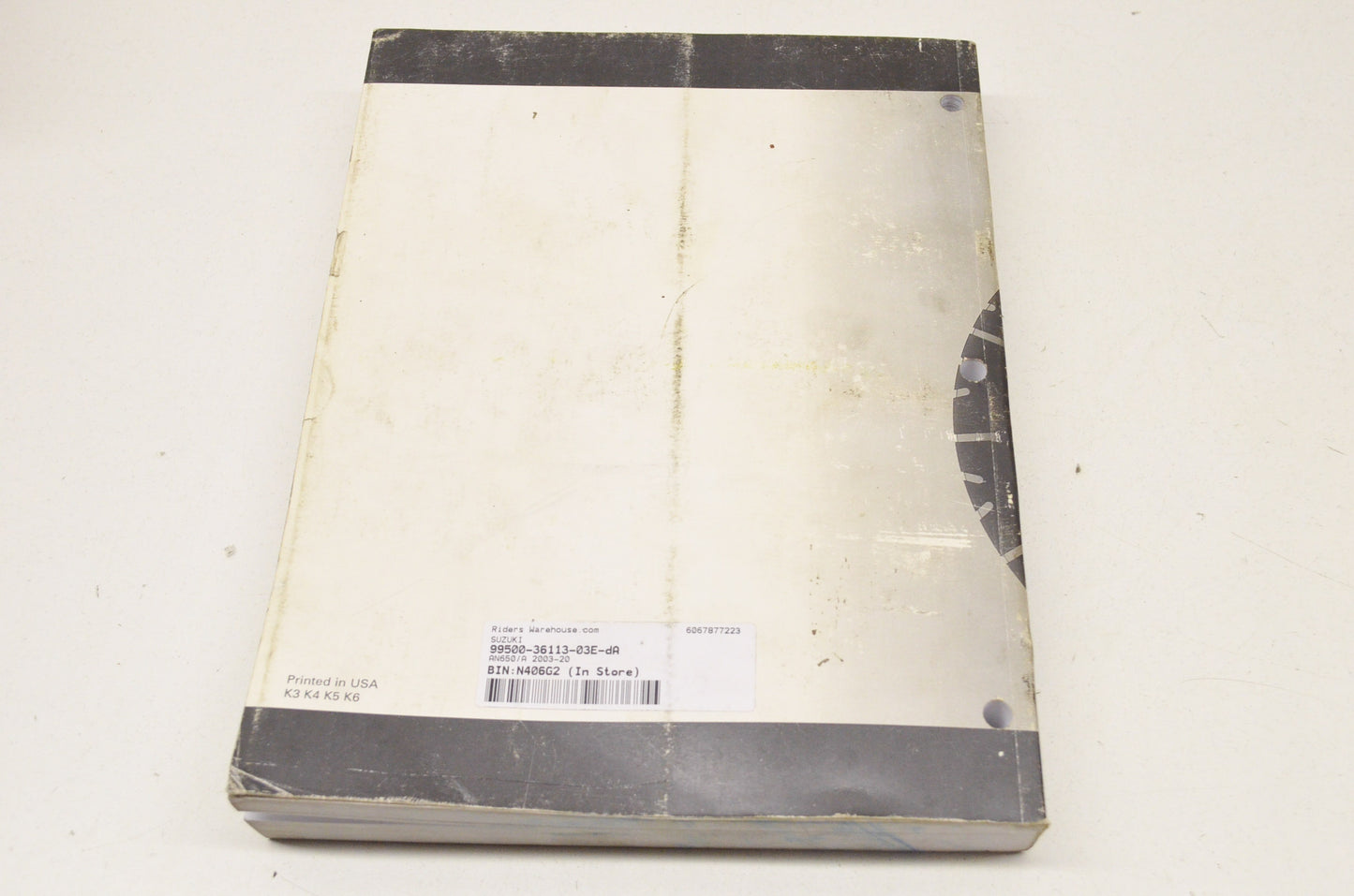 OEM Suzuki 99500-36113-03E Service Manual AN650/A 2003-20