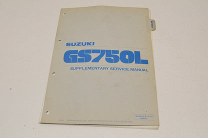 OEM Suzuki SR-8010, SR-8001E-03 SUPPL GS750L Supplementary Service Manual GS750L