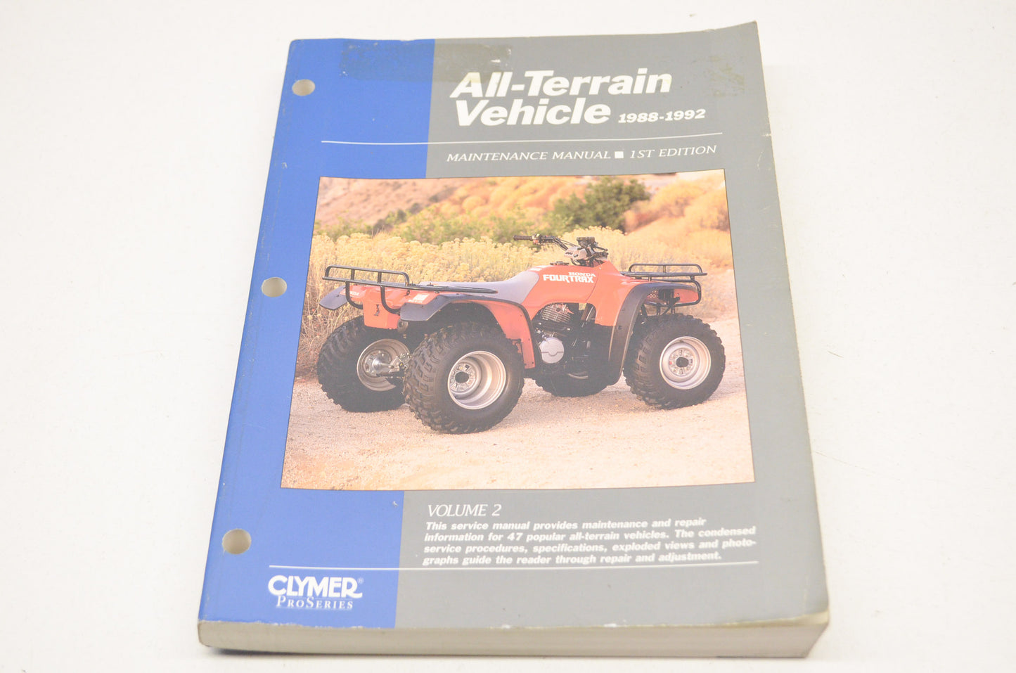 Clymer All-Terrain Vehicle 88-92 Maintenance Manual 1st Edition Volume 2