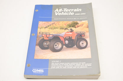 Clymer All-Terrain Vehicle 88-92 Maintenance Manual 1st Edition Volume 2