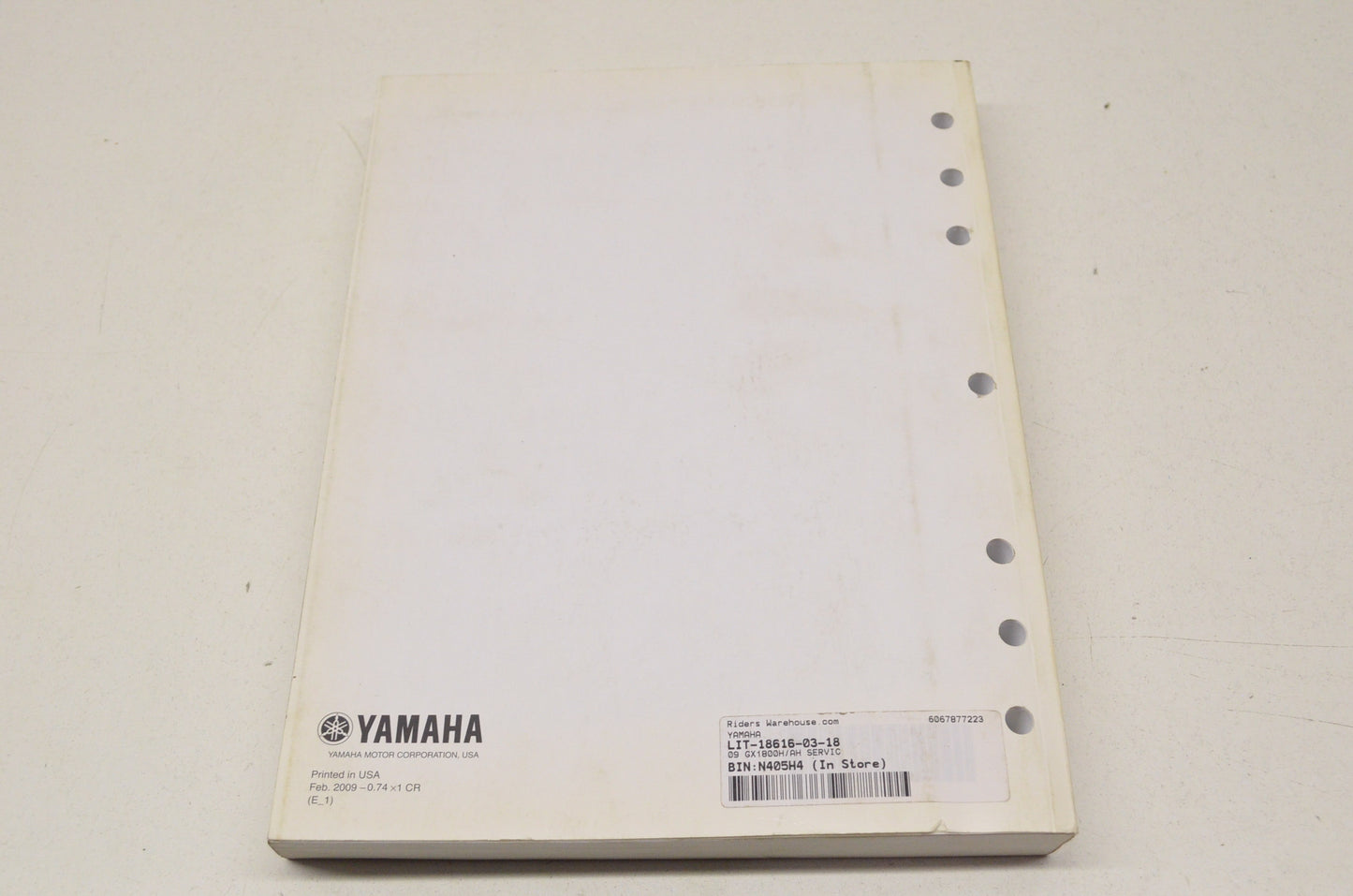 OEM Yamaha LIT-18616-03-18 Service Manual 09 GX1800H/AH