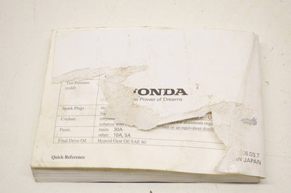 OEM Honda 31MEG630 Owner's Manual 07 VT750C Shadow Aero
