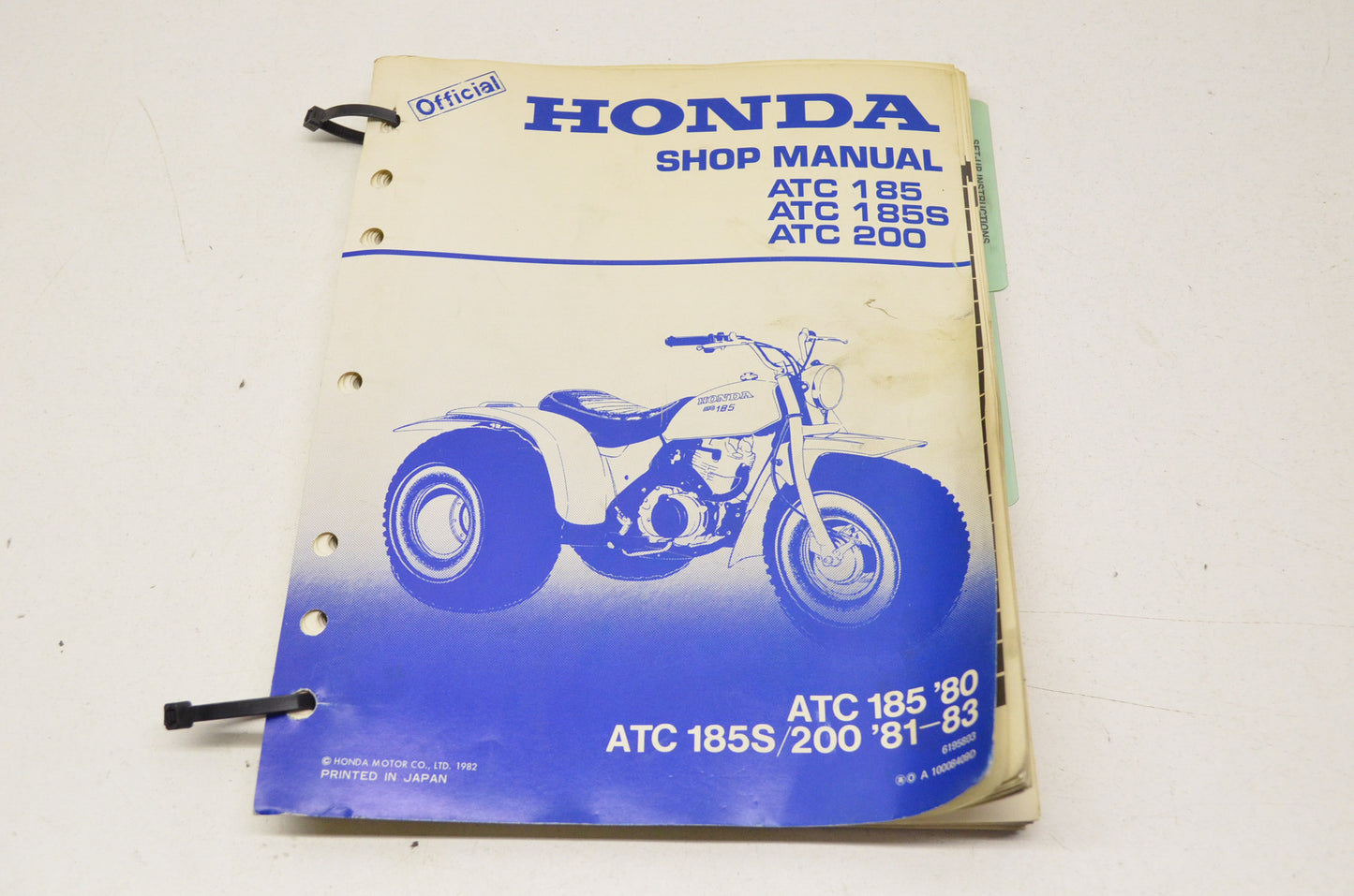 OEM Honda Shop Manual ATC 185, 185S 200