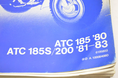 OEM Honda Shop Manual ATC 185, 185S 200