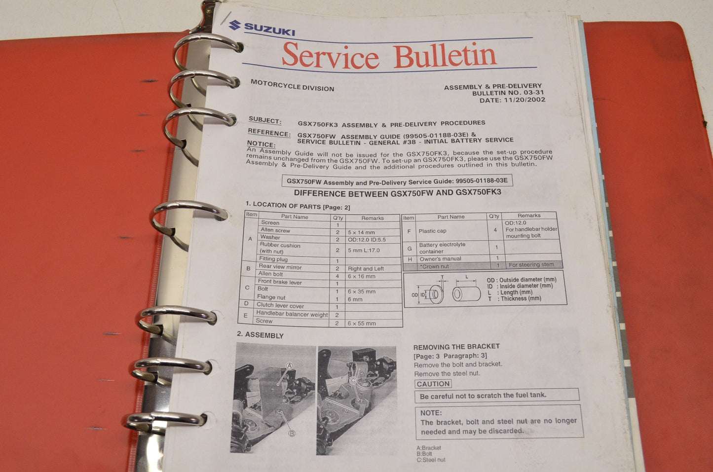 OEM Suzuki 99500-37065-03E GSX750F GSF600S Serv. Manual