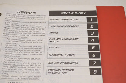 OEM Suzuki 99500-35040-03E Service Manual GSF600S