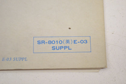 OEM Suzuki SR-8010, SR-8001E-03 SUPPL GS750L Supplementary Service Manual GS750L