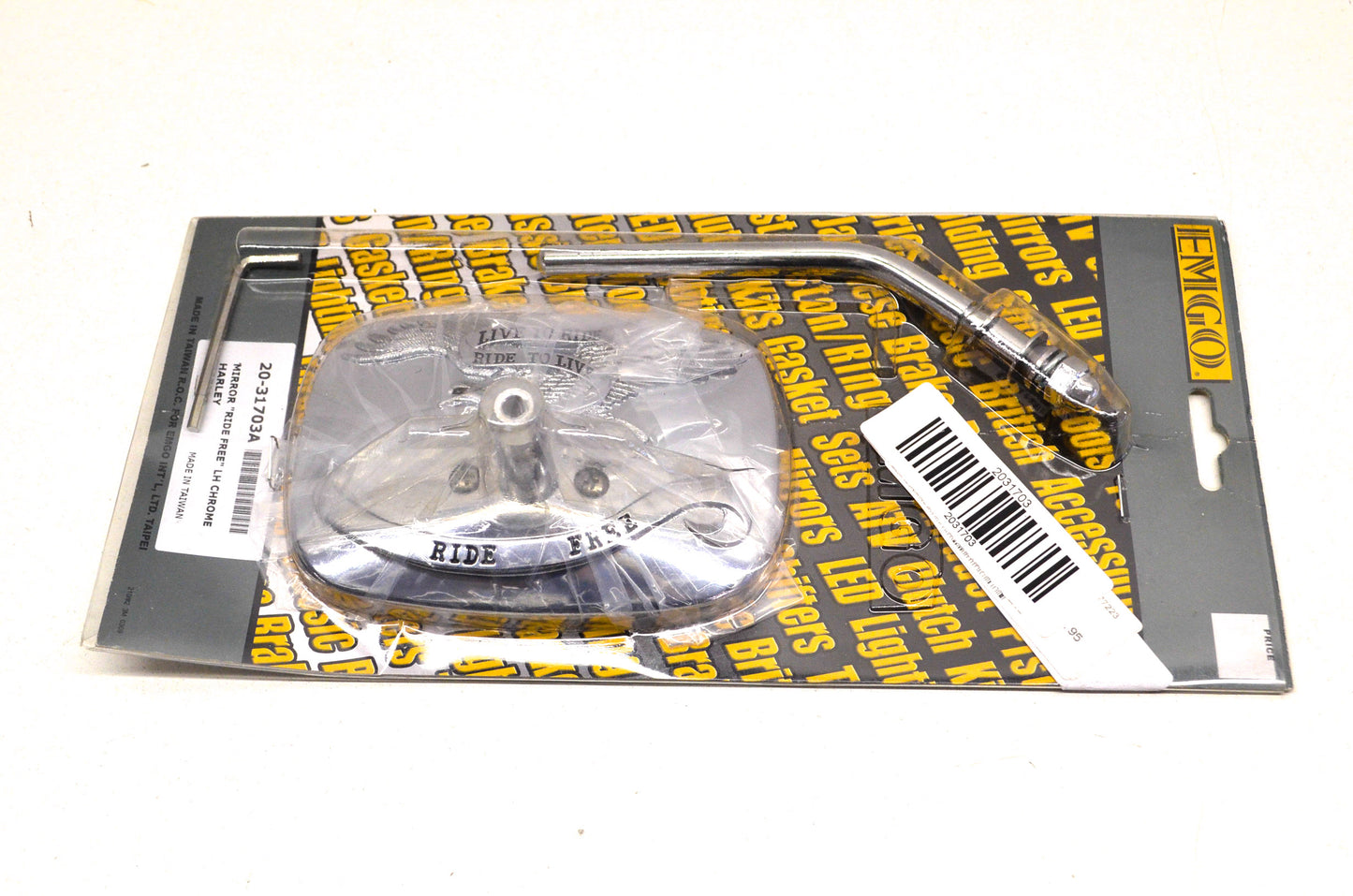 Ride Free Left Hand Chrome Mirror NOS