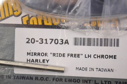 Ride Free Left Hand Chrome Mirror NOS