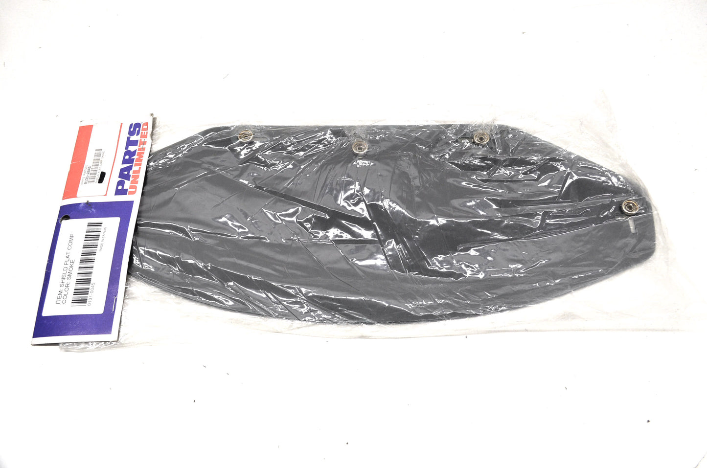 Parts Unlimited 0131-0045 Flat Face Shield Five Snap Smoke NOS