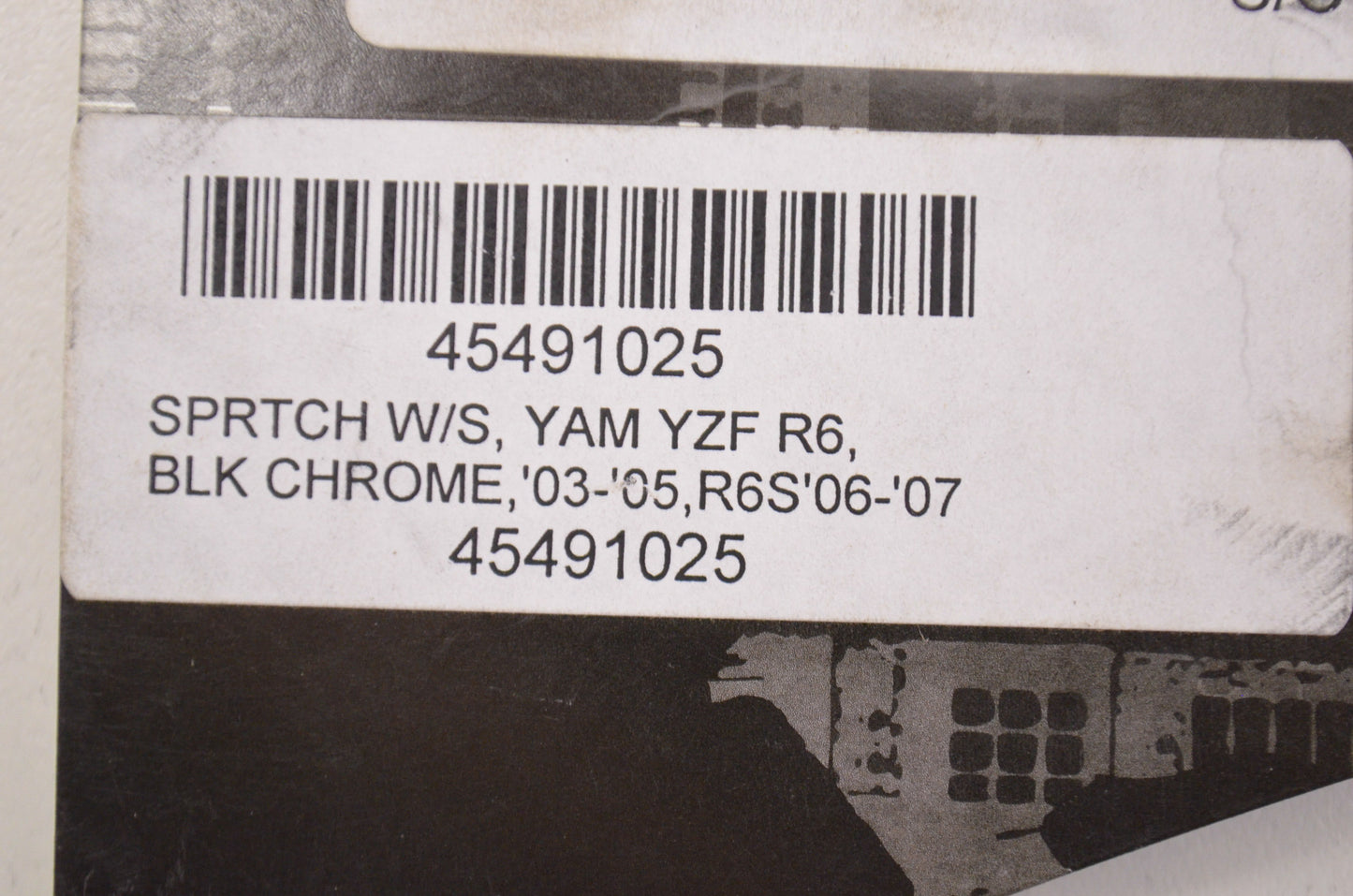 Sportech 45491025 Windscreen Black Chrome NOS