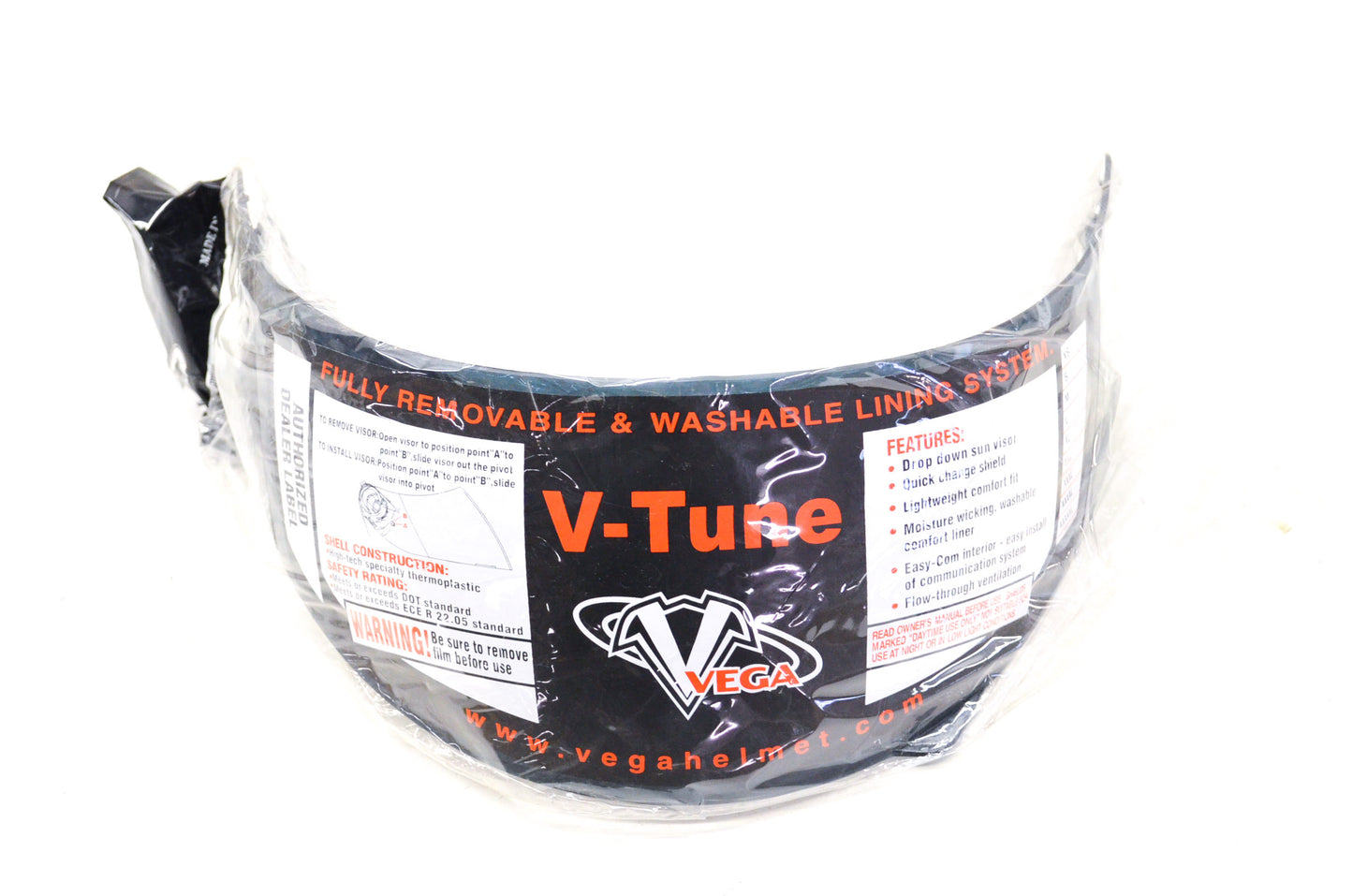 Vega 95-4002 Smoke Face Shield NOS