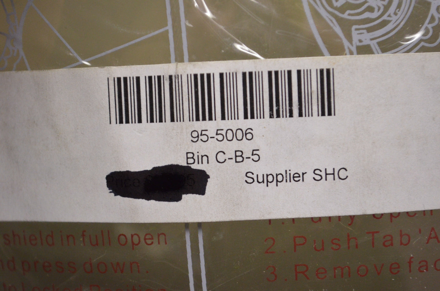 Vega 95-5006 Red Mirror Face Shield NOS