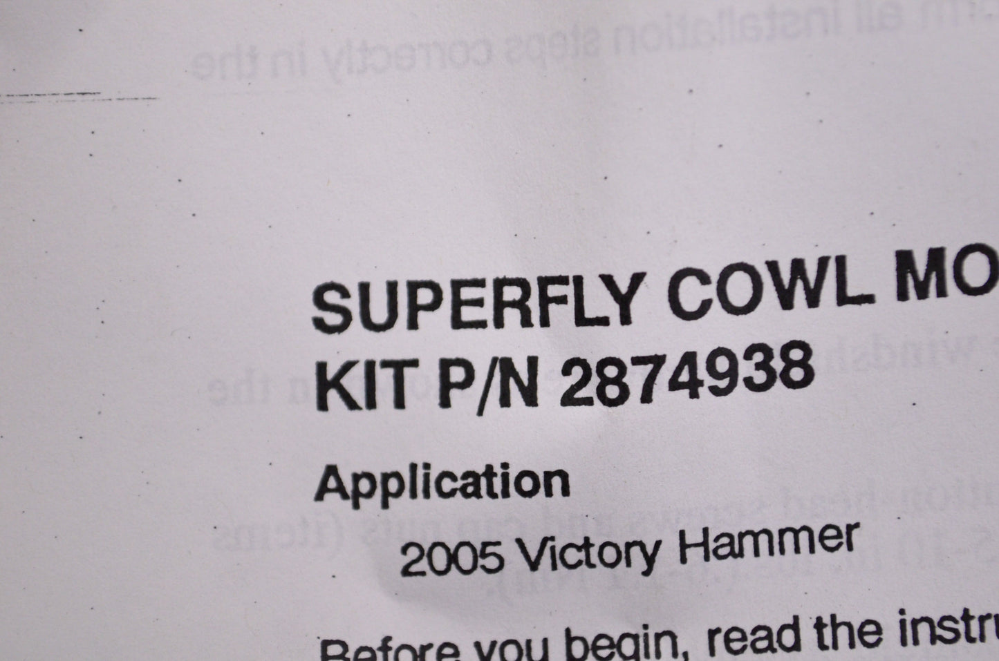 OEM Victory 2874938 Superfly Windscreen Hardware Kit NOS
