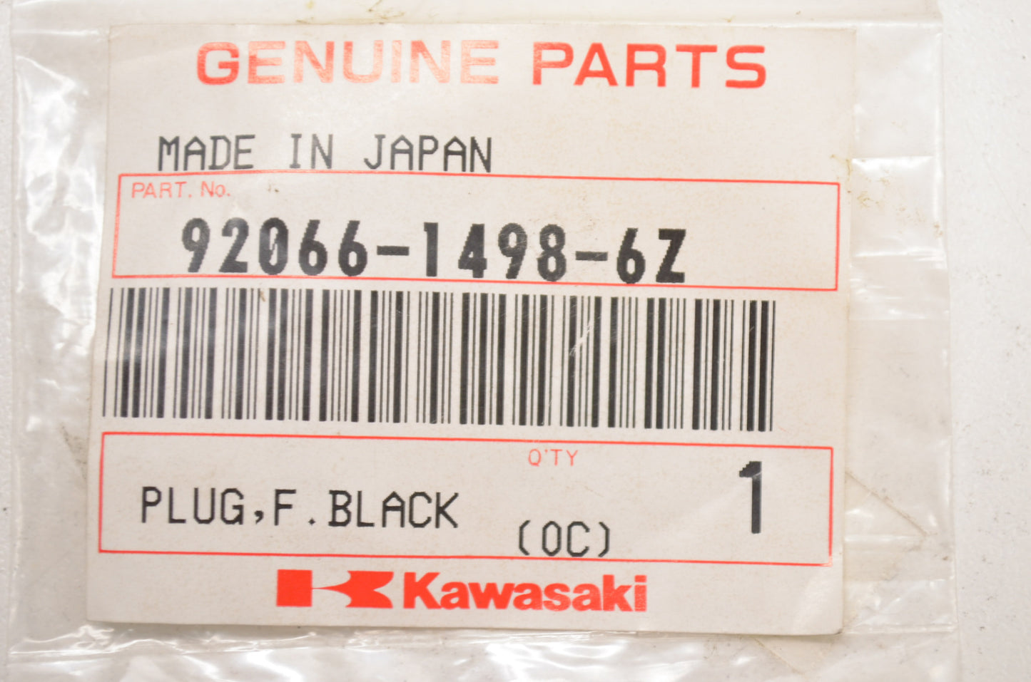 Front Black Plug NOS