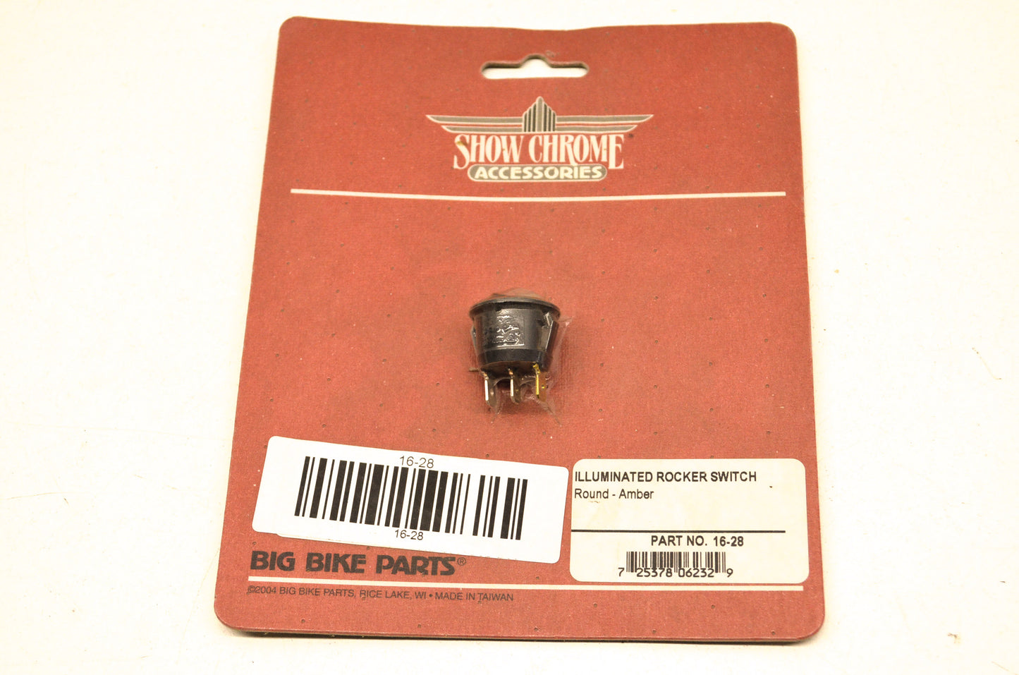 New Show Chrome Illuminated Rocker Switch NOS